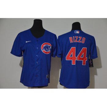 Youth Chicago Cubs #44 Anthony Rizzo Blue Stitched MLB Cool Base Nike Jersey