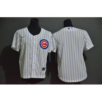 Youth Chicago Cubs Blank White Stitched MLB Cool Base Nike Jersey