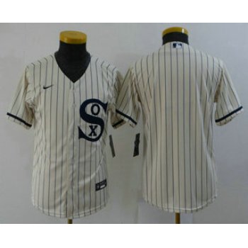 Youth Chicago White Sox Blank 2021 Cream Field of Dreams Cool Base Stitched Nike Jersey