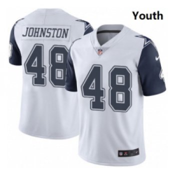 Youth Dallas Cowboys #48 Daryl Johnston Nike Rush Limited Jersey