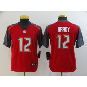 Youth Tampa Bay Buccaneers #12 Tom Brady Red 2020 Vapor Untouchable Stitched NFL Nike Limited Jersey