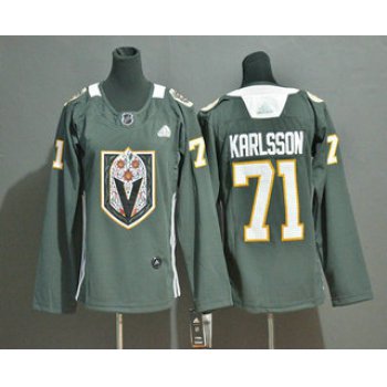 Youth Vegas Golden Knights #71 William Karlsson Gray Dia De Los Muertos Adidas Jersey