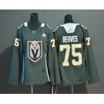 Youth Vegas Golden Knights #75 Ryan Reaves Gray Dia De Los Muertos Adidas Jersey