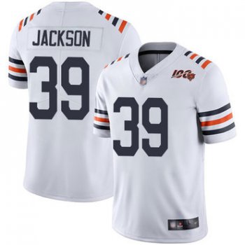 Bears #39 Eddie Jackson White Alternate Youth Stitched Football Vapor Untouchable Limited 100th Season Jersey