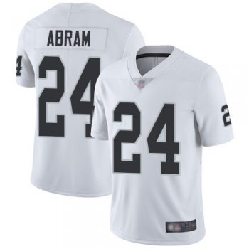 Raiders #24 Johnathan Abram White Youth Stitched Football Vapor Untouchable Limited Jersey