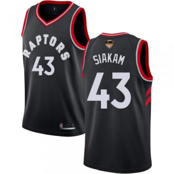 Raptors #43 Pascal Siakam Black 2019 Finals Bound Youth Basketball Swingman Statement Edition Jersey