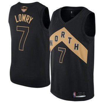 Raptors #7 Kyle Lowry Black 2019 Finals Bound Youth Basketball Swingman City Edition Jersey