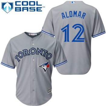 Blue Jays #12 Roberto Alomar Grey Cool Base Stitched Youth Baseball Jersey