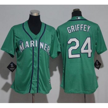 Mariners #24 Ken Griffey Green Cool Base Stitched Youth Baseball Jersey