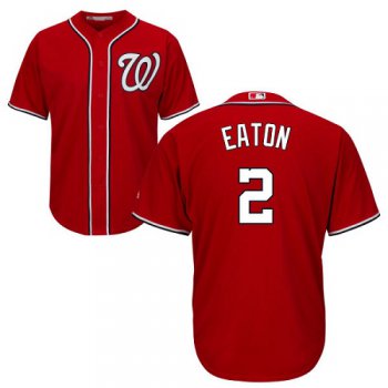 Nationals #2 Adam Eaton Red Cool Base Stitched Youth Baseball Jersey