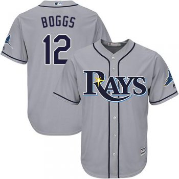 Rays #12 Wade Boggs Grey Cool Base Stitched Youth Baseball Jersey