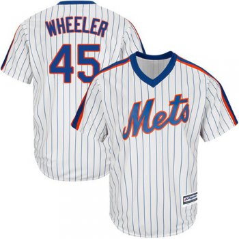 Mets #45 Zack Wheeler White(Blue Strip) Alternate Cool Base Stitched Youth Baseball Jersey