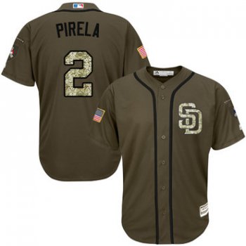 Padres #2 Jose Pirela Green Salute to Service Stitched Youth Baseball Jersey