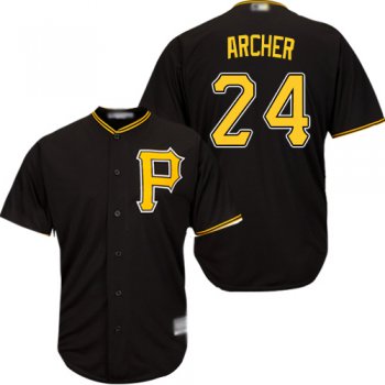 Pirates #24 Chris Archer Black Cool Base Stitched Youth Baseball Jersey