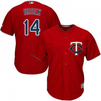 Twins #14 Kent Hrbek Red Cool Base Stitched Youth Baseball Jersey