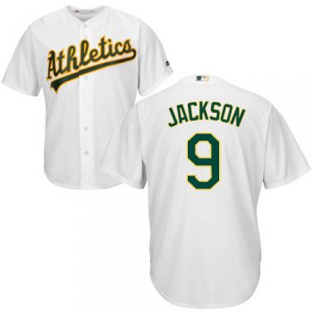 Athletics #9 Reggie Jackson White Cool Base Stitched Youth Baseball Jersey