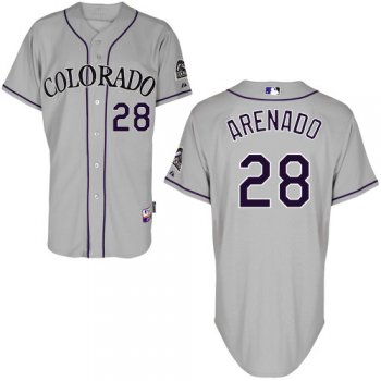 Rockies #28 Nolan Arenado Grey Cool Base Stitched Youth Baseball Jersey