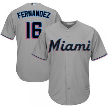 Marlins #16 Jose Fernandez Grey Cool Base Stitched Youth Baseball Jersey