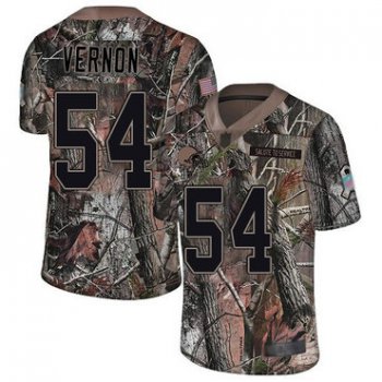 Browns #54 Olivier Vernon Camo Youth Stitched Football Limited Rush Realtree Jersey