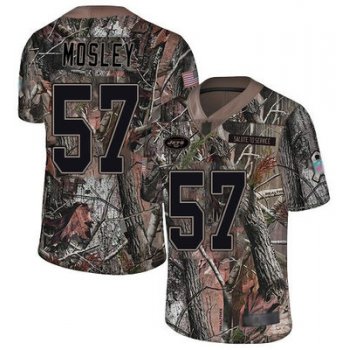 Jets #57 C.J. Mosley Camo Youth Stitched Football Limited Rush Realtree Jersey