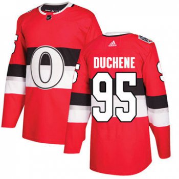 Kid Adidas Senators 95 Matt Duchene Red Authentic 2017 100 Classic Stitched NHL Jersey