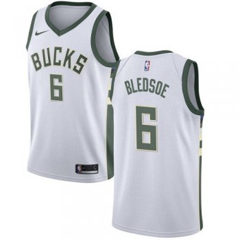 Youth Milwaukee Bucks #6 Eric Bledsoe White Basketball Swingman Association Edition Jersey