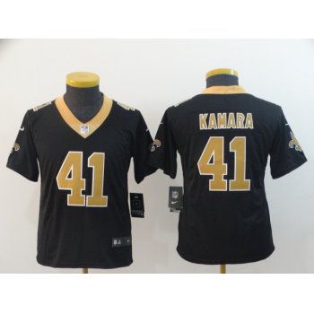 Youth Nike Saints 41 Alvin Kamara Black Vapor Untouchable Limited Jersey