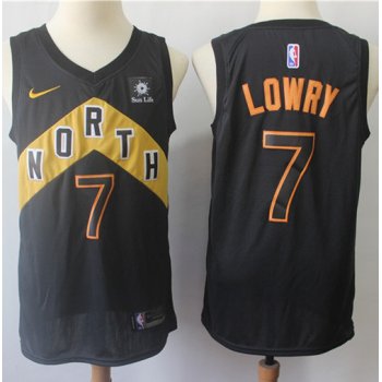 Youth Toronto Raptors #7 Kyle Lowry Black NBA Swingman City Edition Jersey