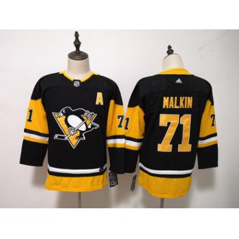 Pittsburgh Penguins #71 Evgeni Malkin Black Youth Adidas Jersey