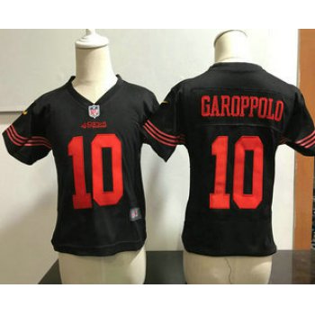 Toddler San Francisco 49ers #10 Jimmy Garoppolo Black Alternate Stitched NFL Nike Game Jersey