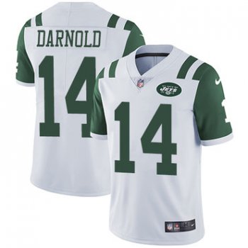 Nike Jets #14 Sam Darnold White Youth Stitched NFL Vapor Untouchable Limited Jersey