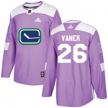 Adidas Vancouver Canucks #26 Thomas Vanek Purple Authentic Fights Cancer Youth Stitched NHL Jersey