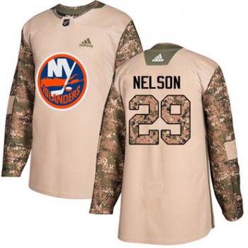 Adidas New York Islanders #29 Brock Nelson Camo Authentic 2017 Veterans Day Stitched Youth NHL Jersey