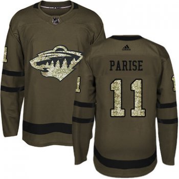 Adidas Minnesota Wild #11 Zach Parise Green Salute to Service Stitched Youth NHL Jersey