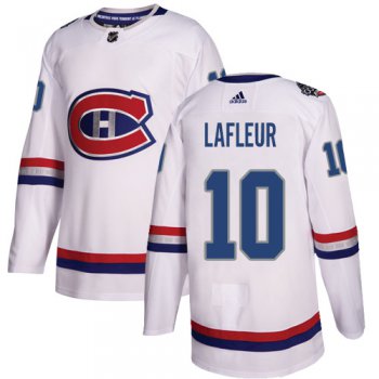 Adidas Montreal Canadiens #10 Guy Lafleur White Authentic 2017 100 Classic Stitched Youth NHL Jersey