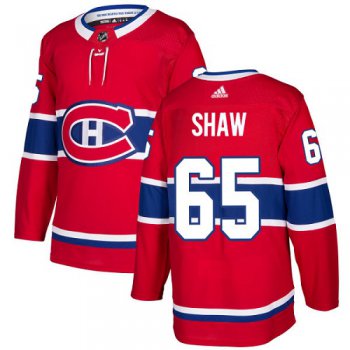 Adidas Montreal Canadiens #65 Andrew Shaw Red Home Authentic Stitched Youth NHL Jersey