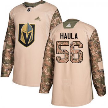 Adidas Vegas Golden Knights #56 Erik Haula Camo Authentic 2017 Veterans Day Stitched Youth NHL Jersey