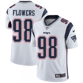 Youth Nike New England Patriots #98 Trey Flowers White Stitched NFL Vapor Untouchable Limited Jersey