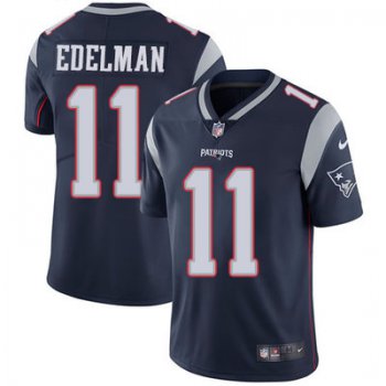 Youth Nike New England Patriots #11 Julian Edelman Navy Blue Team Color Stitched NFL Vapor Untouchable Limited Jersey