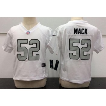 Toddler Oakland Raiders #52 Khalil Mack White 2016 Color Rush Stitched NFL Nike Jersey