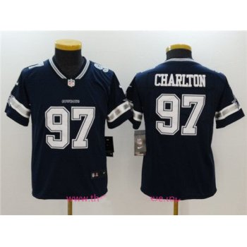 Youth Dallas Cowboys #97 Taco Charlton Navy Blue 2017 Vapor Untouchable Stitched NFL Nike Limited Jersey