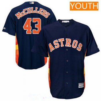 Youth Houston Astros #43 Lance McCullers Jr. Navy Blue Alternate Stitched MLB Majestic Cool Base Jersey