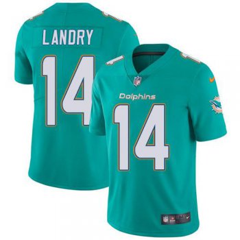 Youth Nike Dolphins #14 Jarvis Landry Aqua Green Team Color Stitched NFL Vapor Untouchable Limited Jersey