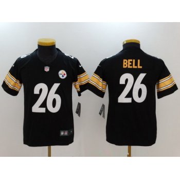 Youth Pittsburgh Steelers #26 Le'Veon Bell Black 2017 Vapor Untouchable Stitched NFL Nike Limited Jersey