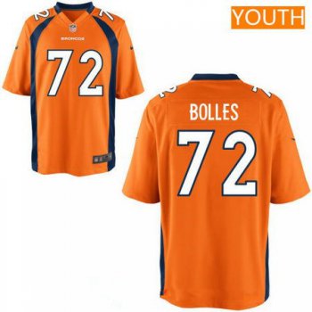 Youth 2017 NFL Draft Denver Broncos #72 Garett Bolles Orange Team Color Stitched NFL Nike Game Jersey