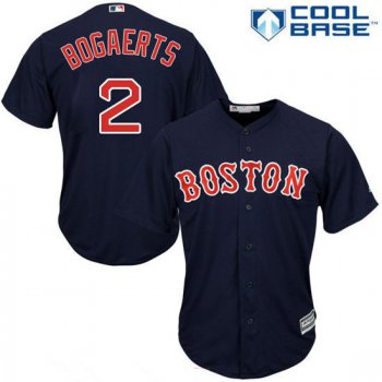 Youth Boston Red Sox #2 Xander Bogaerts Navy Blue Stitched MLB Majestic Cool Base Jersey