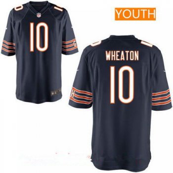 Youth Chicago Bears #10 Markus Wheaton Navy Blue Team Color Stitched NFL Nike Game Jersey