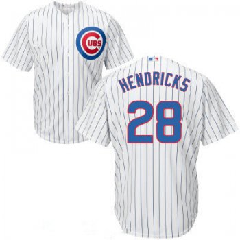 Youth Chicago Cubs #28 Kyle Hendricks White Home Stitched MLB Majestic Cool Base Jersey