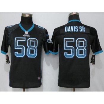 Youth Carolina Panthers #58 Thomas Davis Sr Black Drift Fashion NFL Nike Jersey