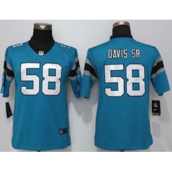 Youth Carolina Panthers #58 Thomas Davis Sr Light Blue Alternate NFL Nike Game Jersey